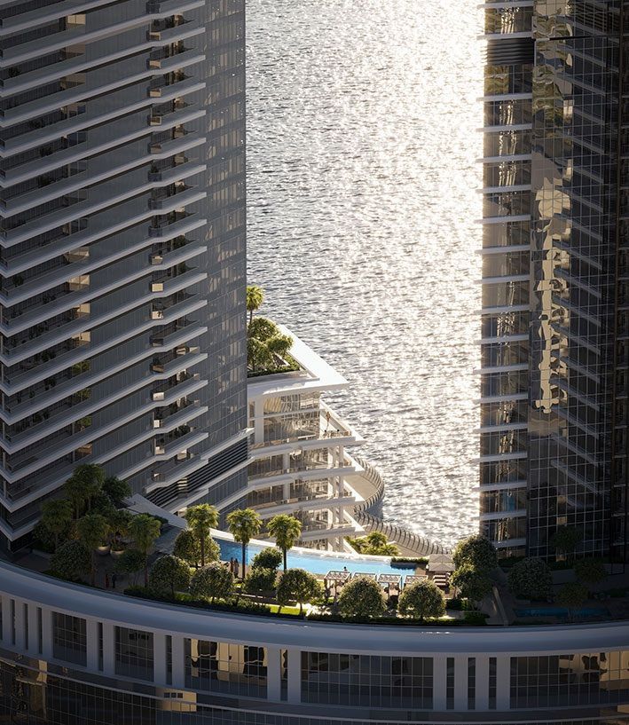 The luxurious Sumou Towers, a mixed-use development on Jeddah waterfront
