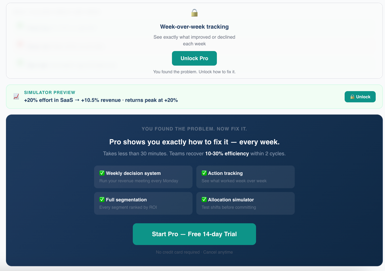 Business Revenue Segment Efficiency AI Diagnosis System 
