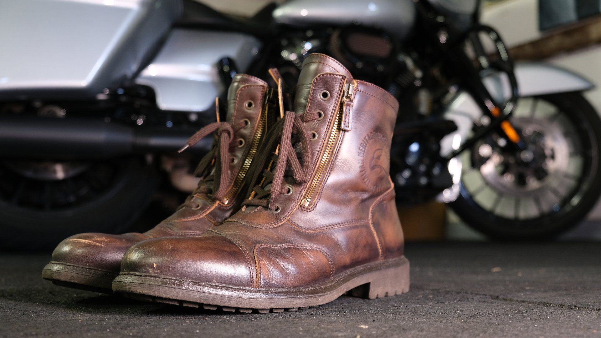 Retro Motorbike Boots