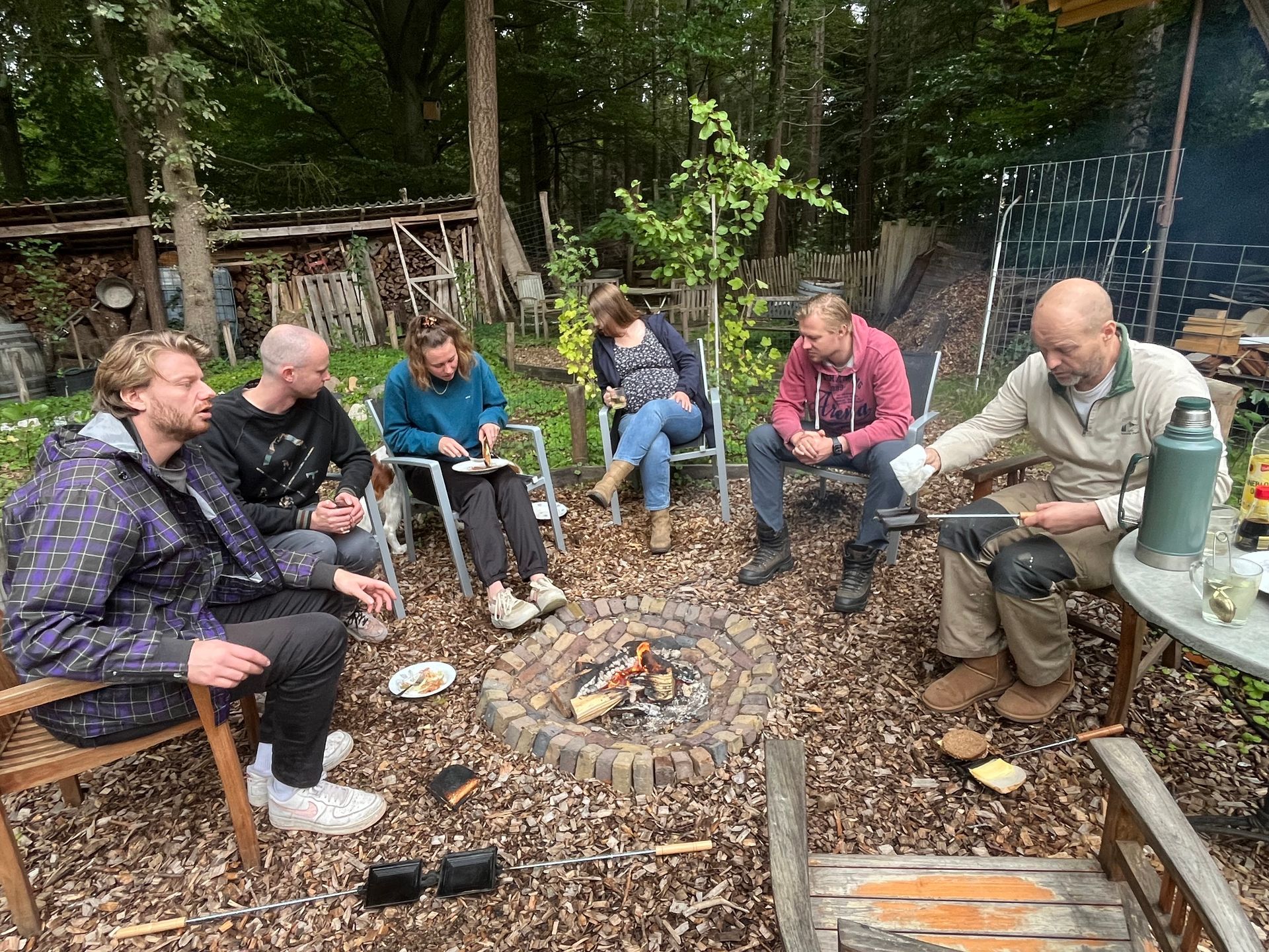 Tosti's bakken op open vuur