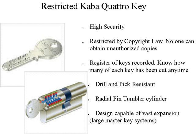 restricted kaba quattro key