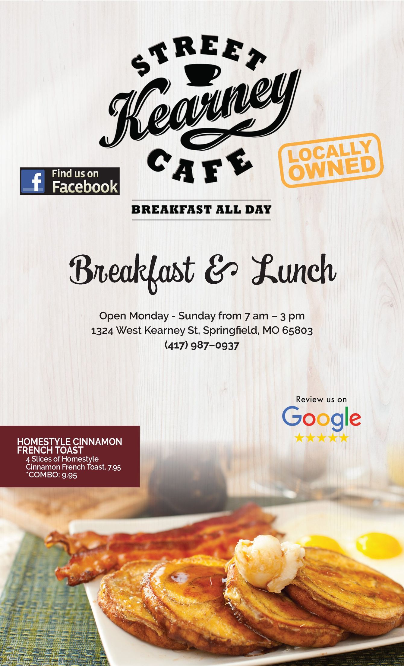 Kearney Street Cafe Menu