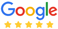 A google logo with four stars on it.