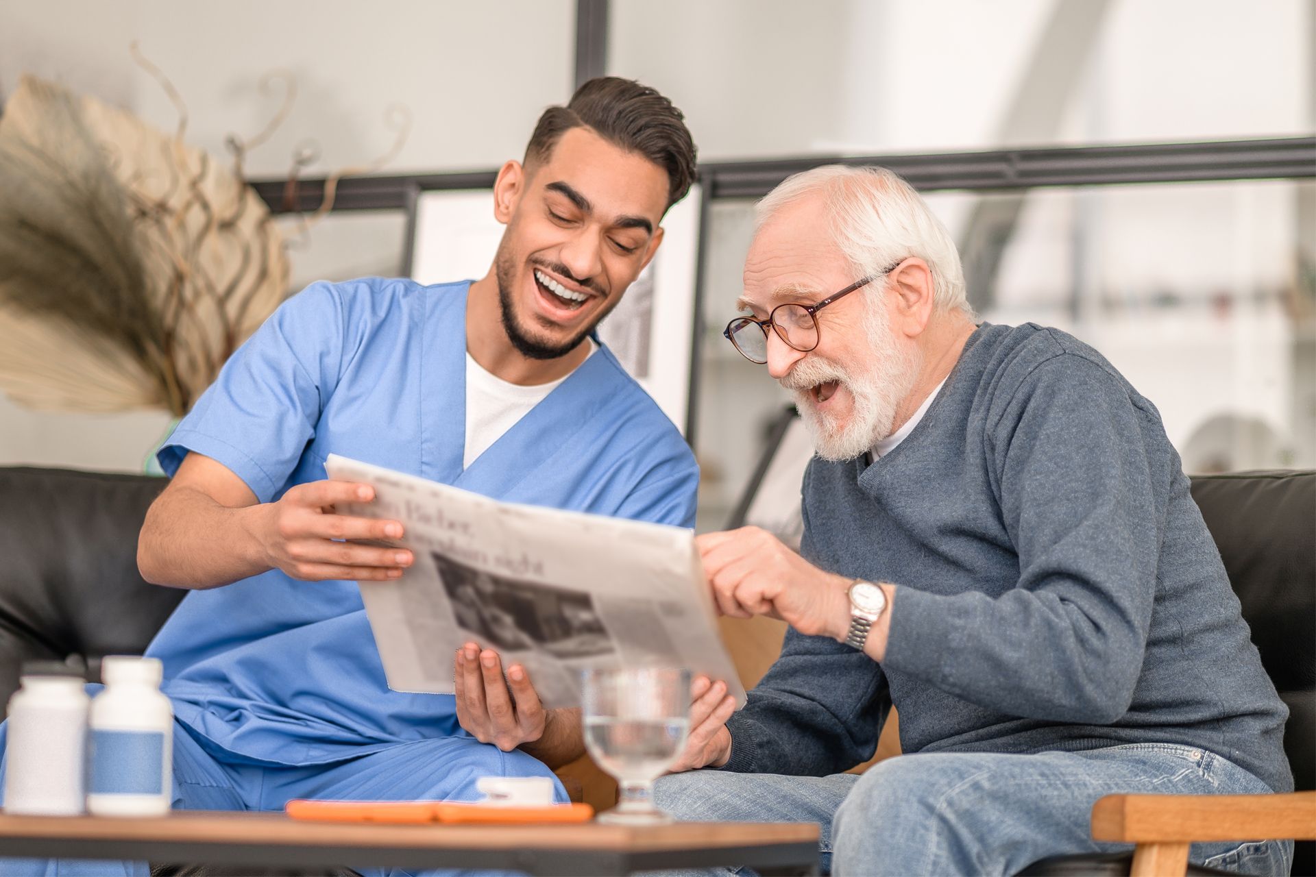 Male Caregiver With His Patient