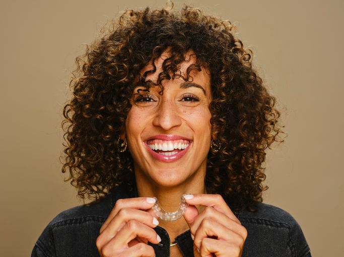 Woman with invisalign