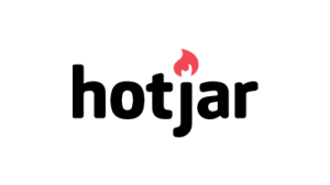 The hotjar logo has a red flame on it.