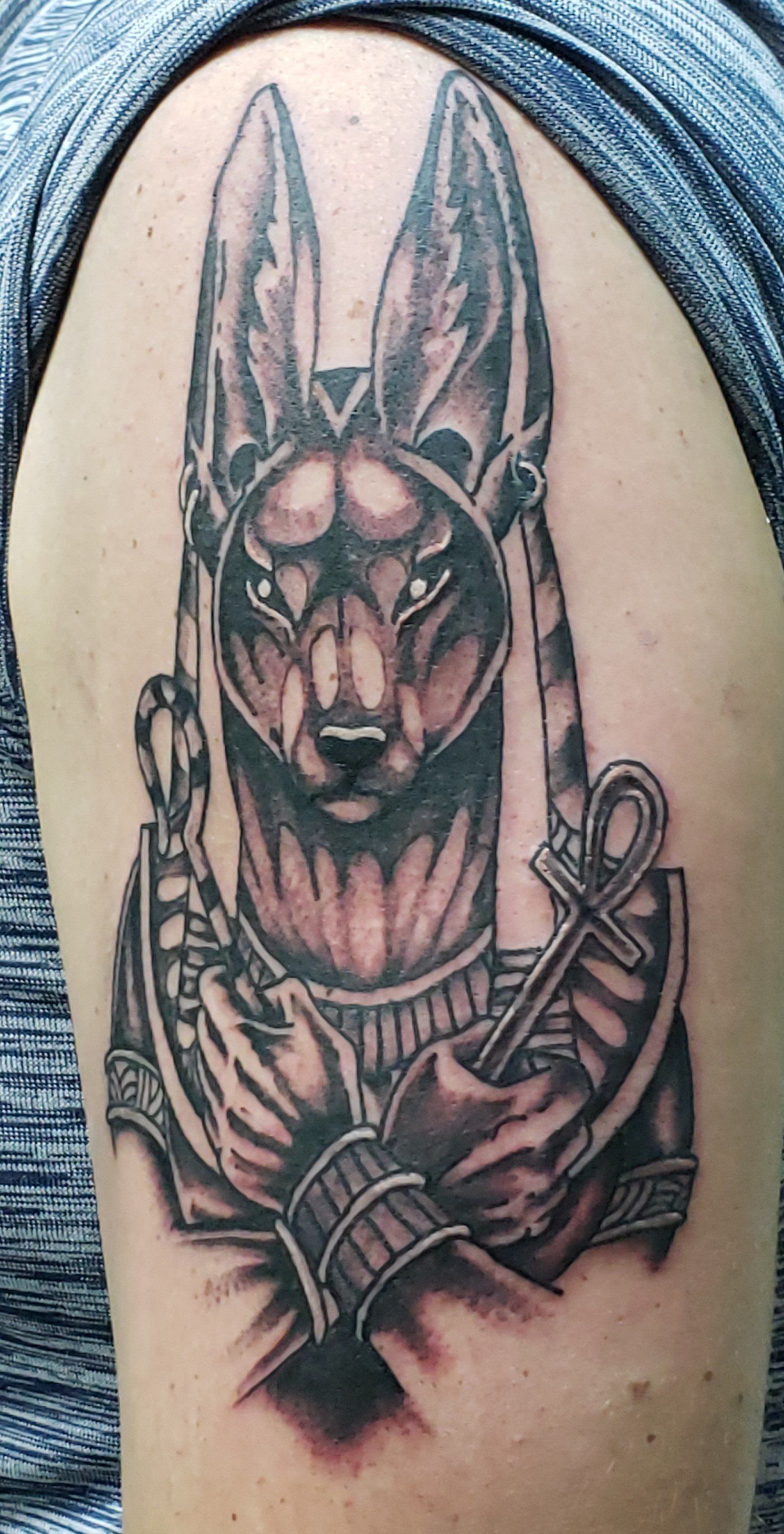 Egyptian Anubis Tattoo — San Antonio, TX — Skin Graphics Tattoos & Body Piercing