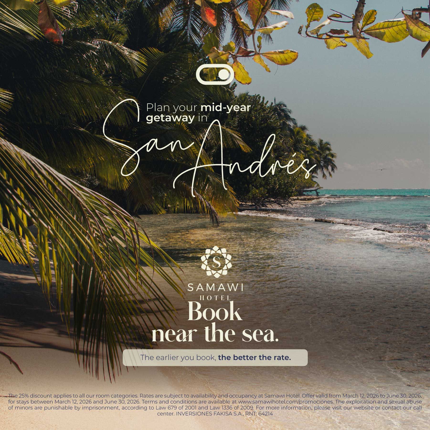 Reserva en San Andrés con el 20% de descuento en Samawi