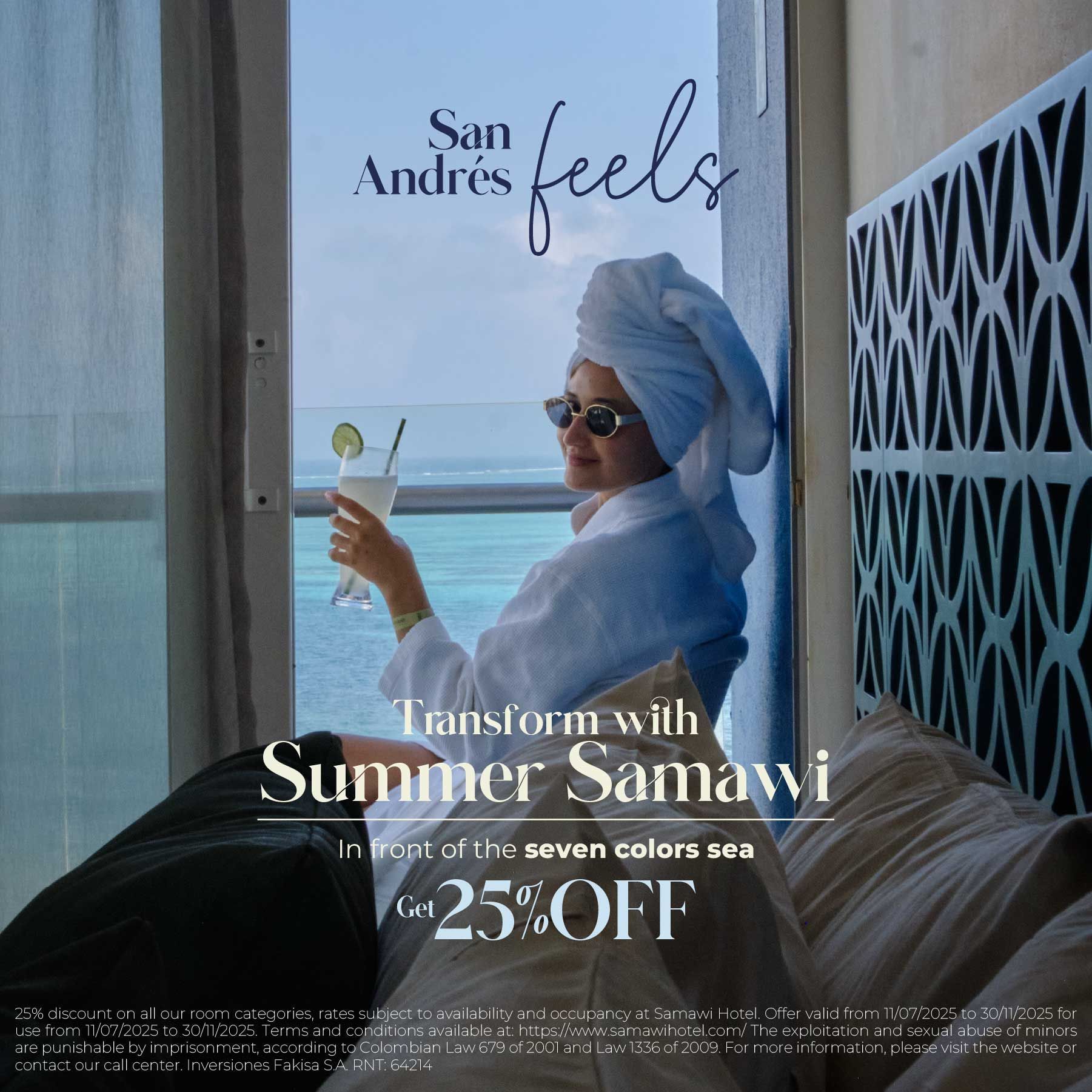 Reserva en San Andrés con el 20% de descuento en Samawi