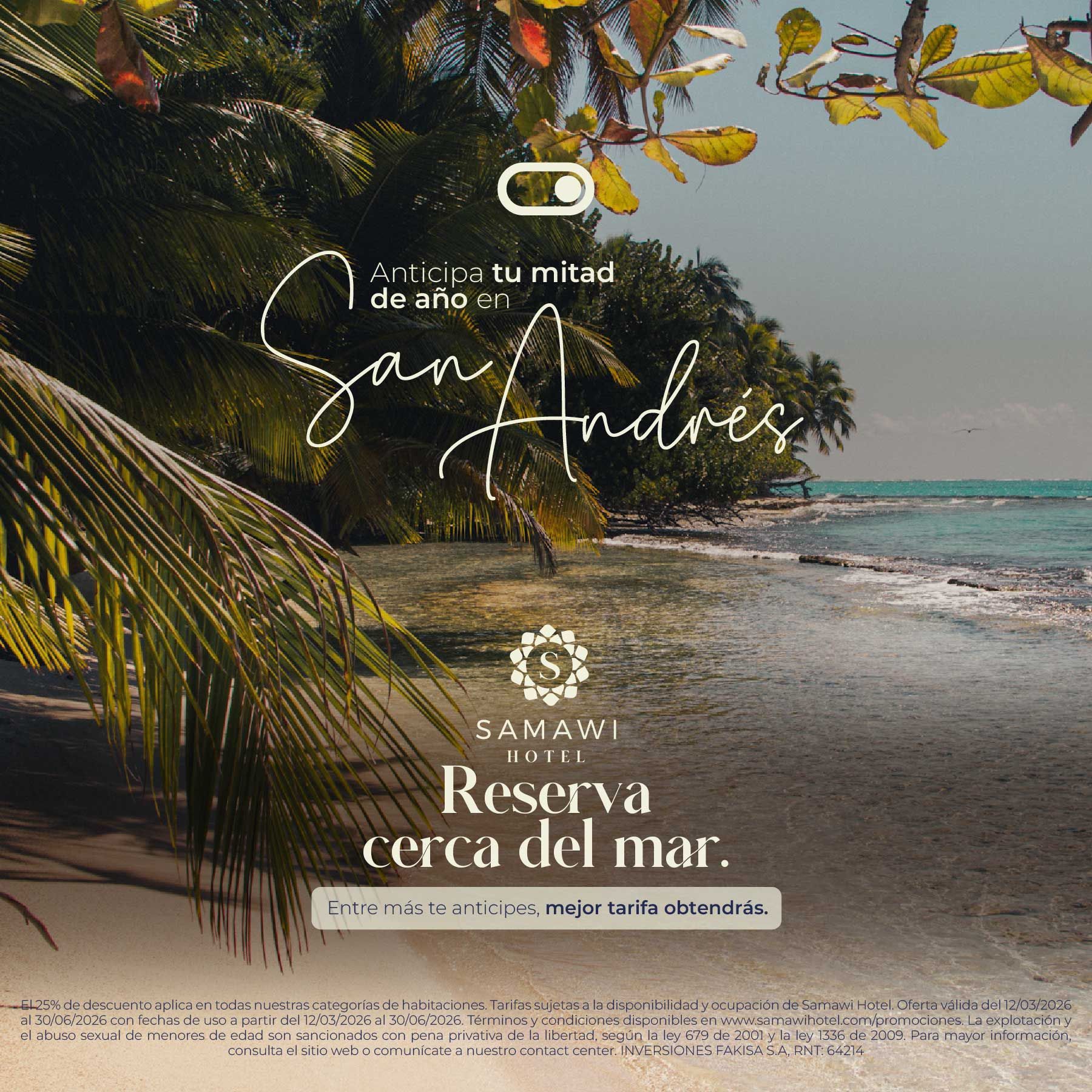 Reserva en San Andrés con el 20% de descuento en Samawi