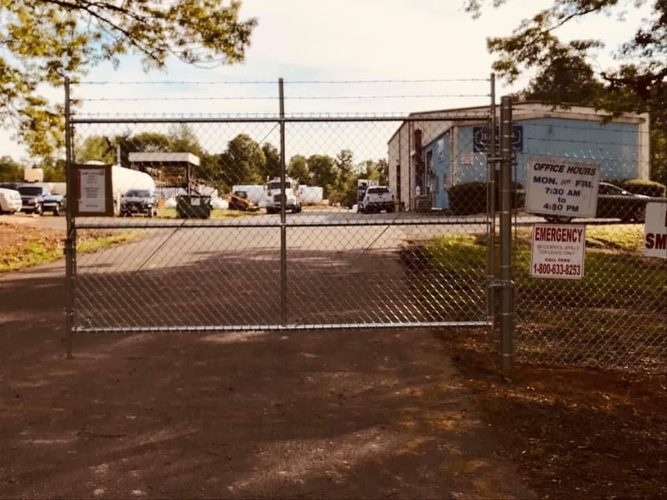 Chain link gate commercially installed