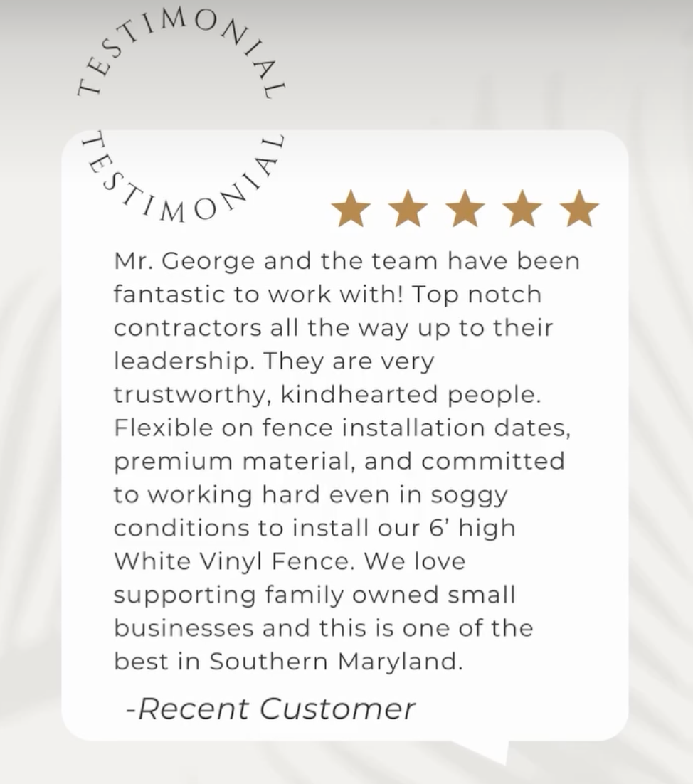 Fence Review for Bowles Fence Company