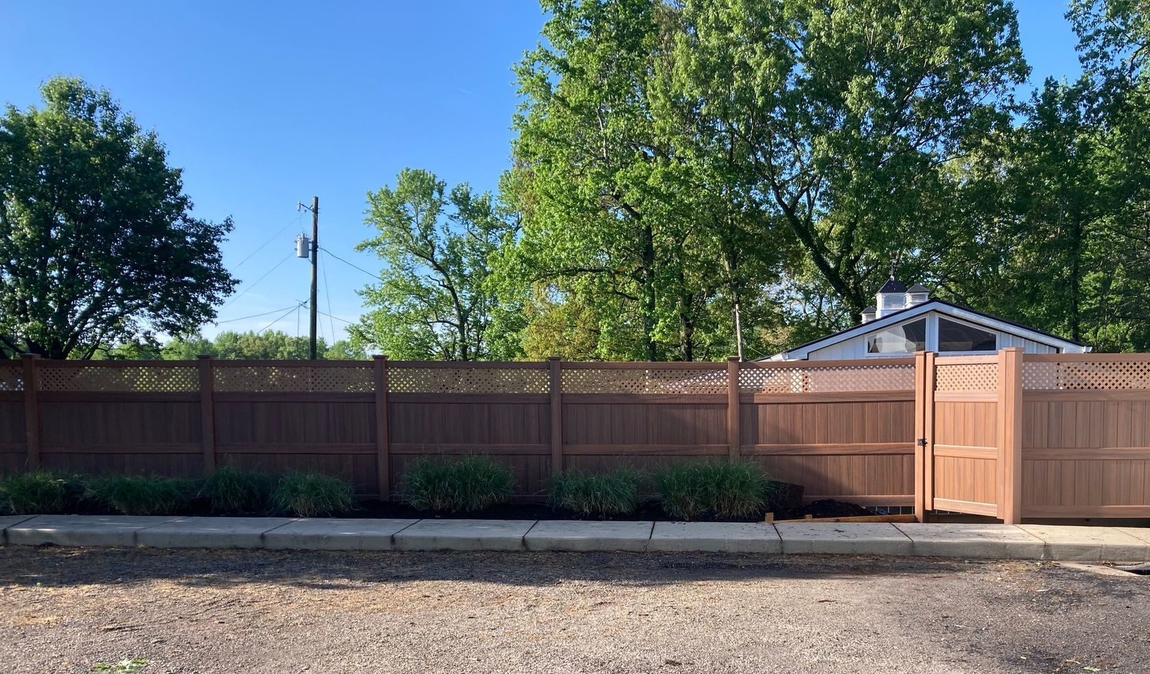brown vinyl fence