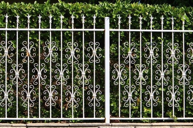 decorate metal fence