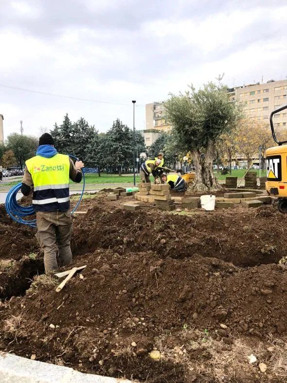 lavori di movimentazione terra per giardino