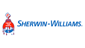 The logo for sherwin williams is shown on a white background.