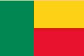 A green , yellow , and red flag on a white background.