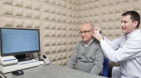 employee getting hearing tested