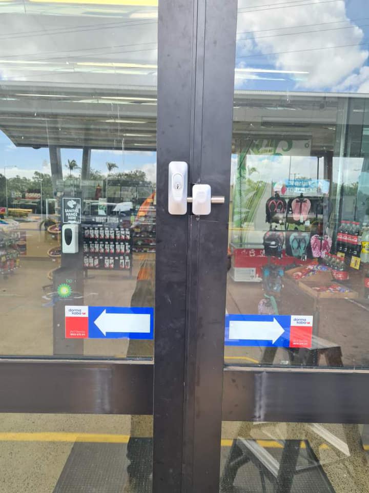 Sliding Door With Lock — Locksmiths In Thuringowa Central, QLD