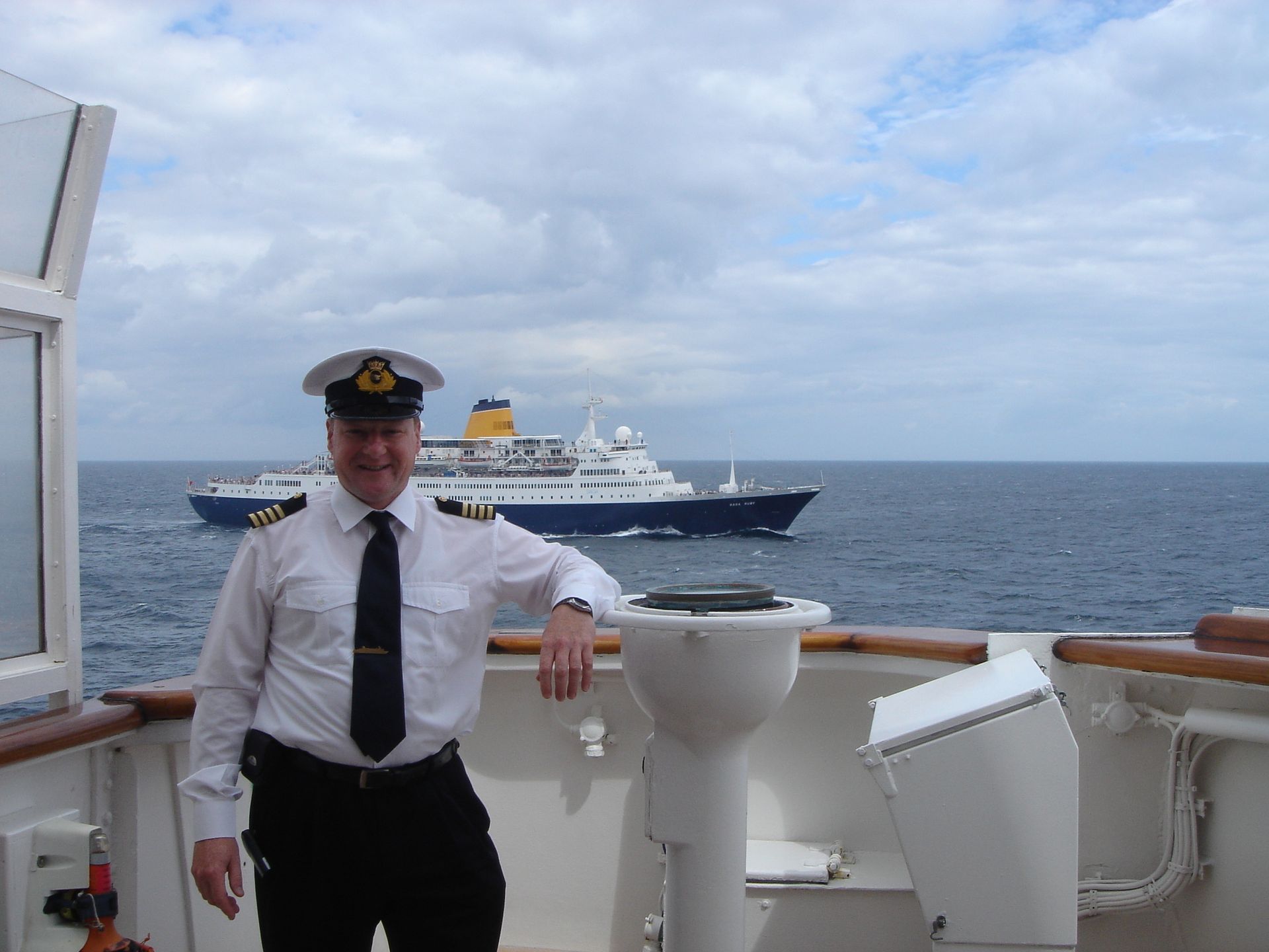 Michael Schneider as staff captain on a cruise ship