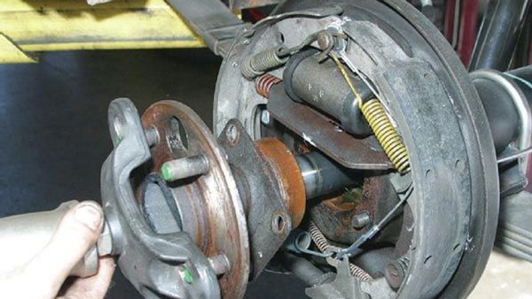 dismantle rear brakes 5