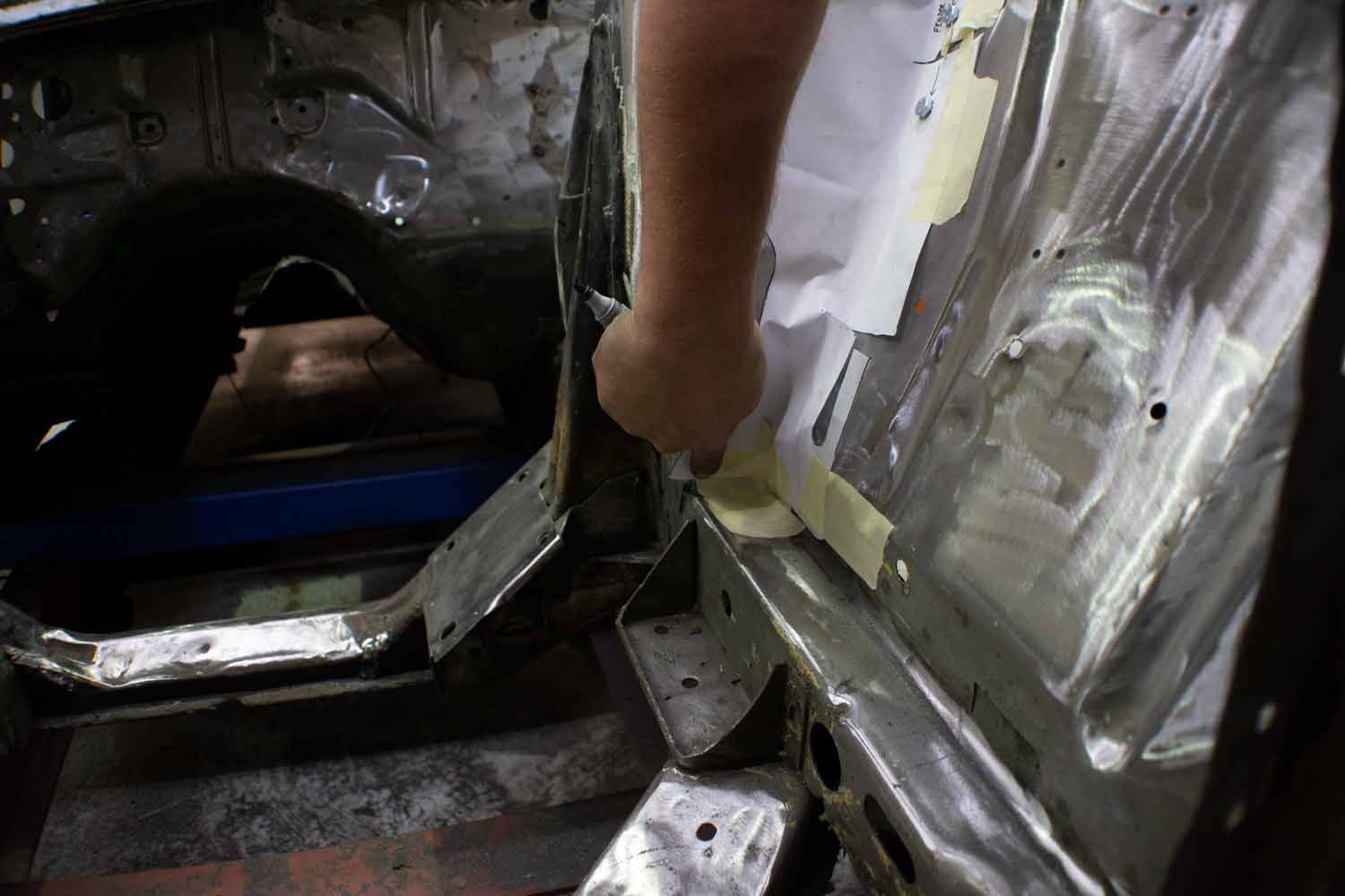 place template on car 3