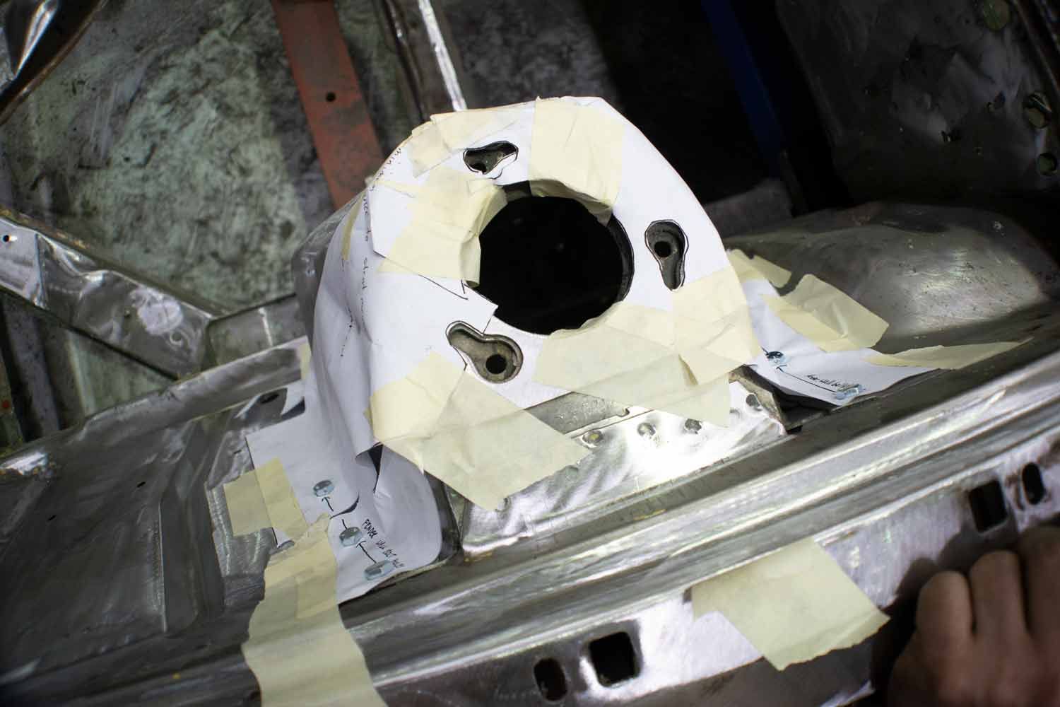 place template on car 4