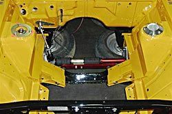 yellow XW notched engine bay