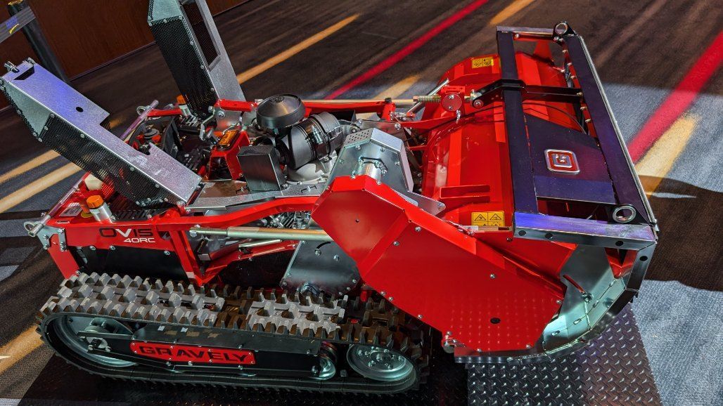 A Red and Black Gravely Mower — FarmCare in Mullumbimby, NSW