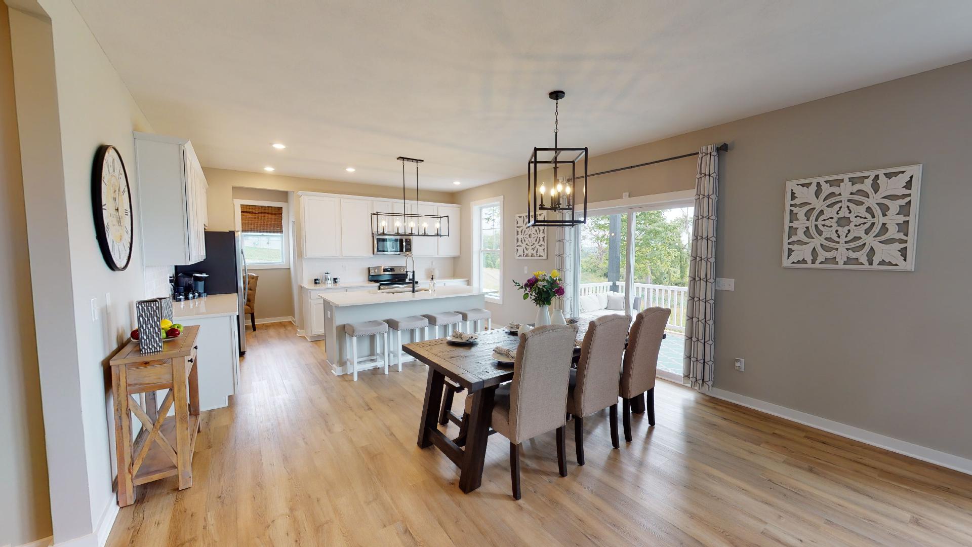 kitchen and dining room