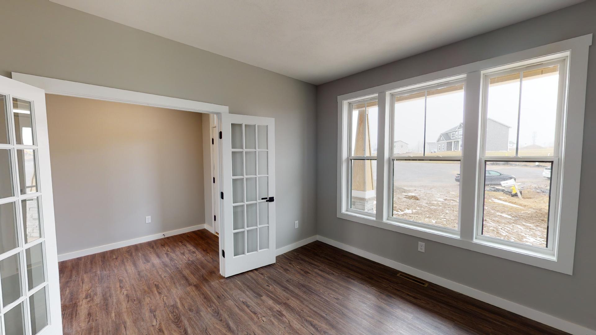 flex space with French doors