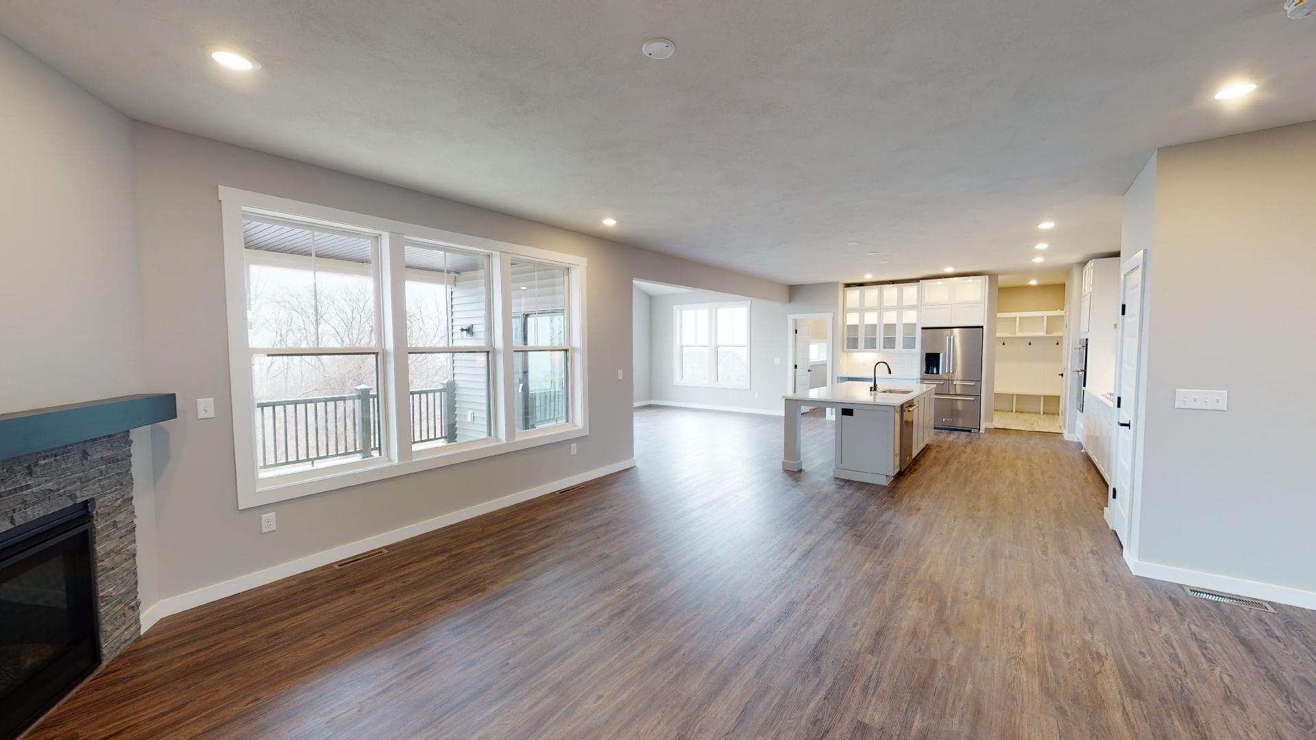 living room and kitchen