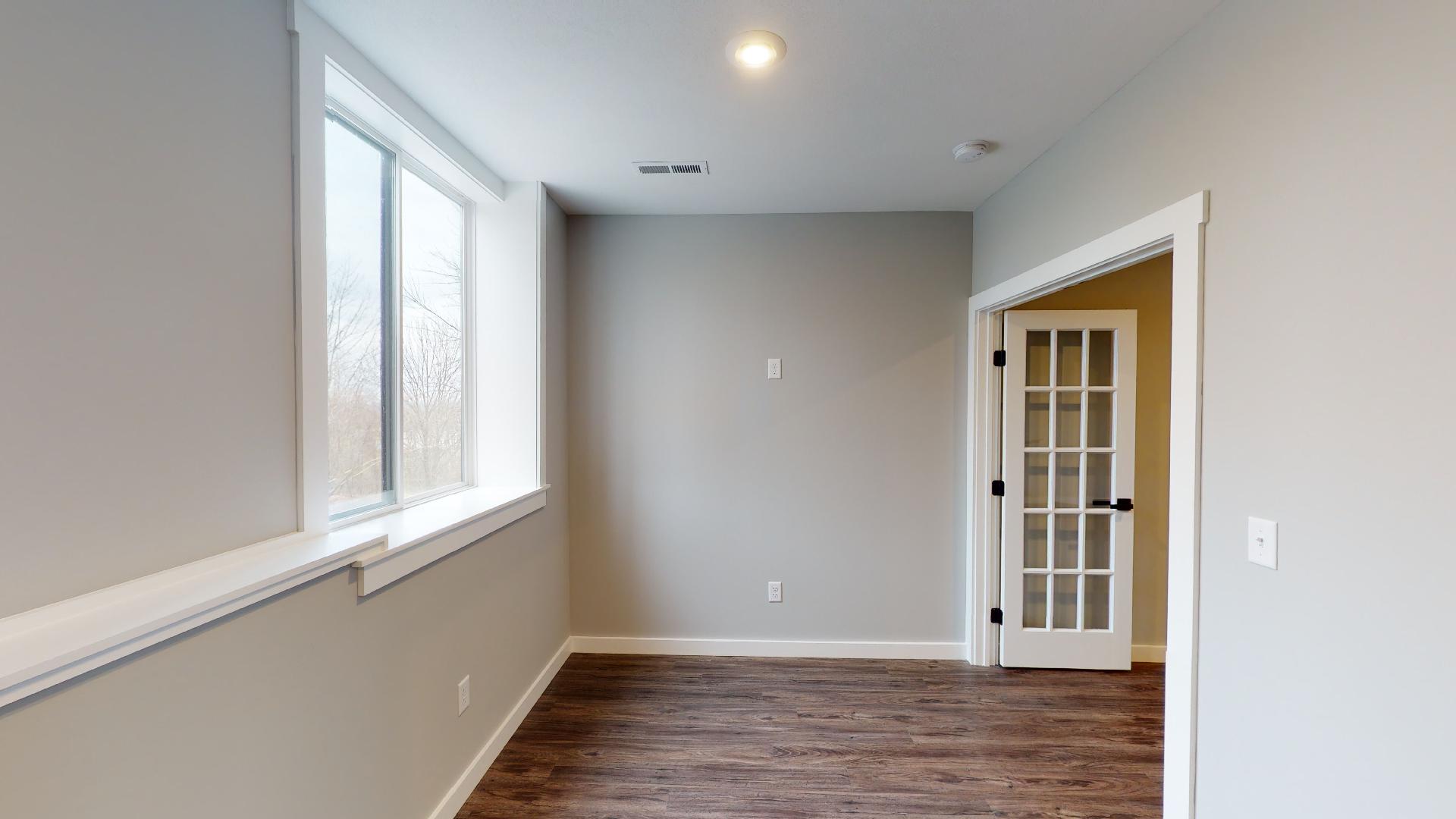 flex space with French doors