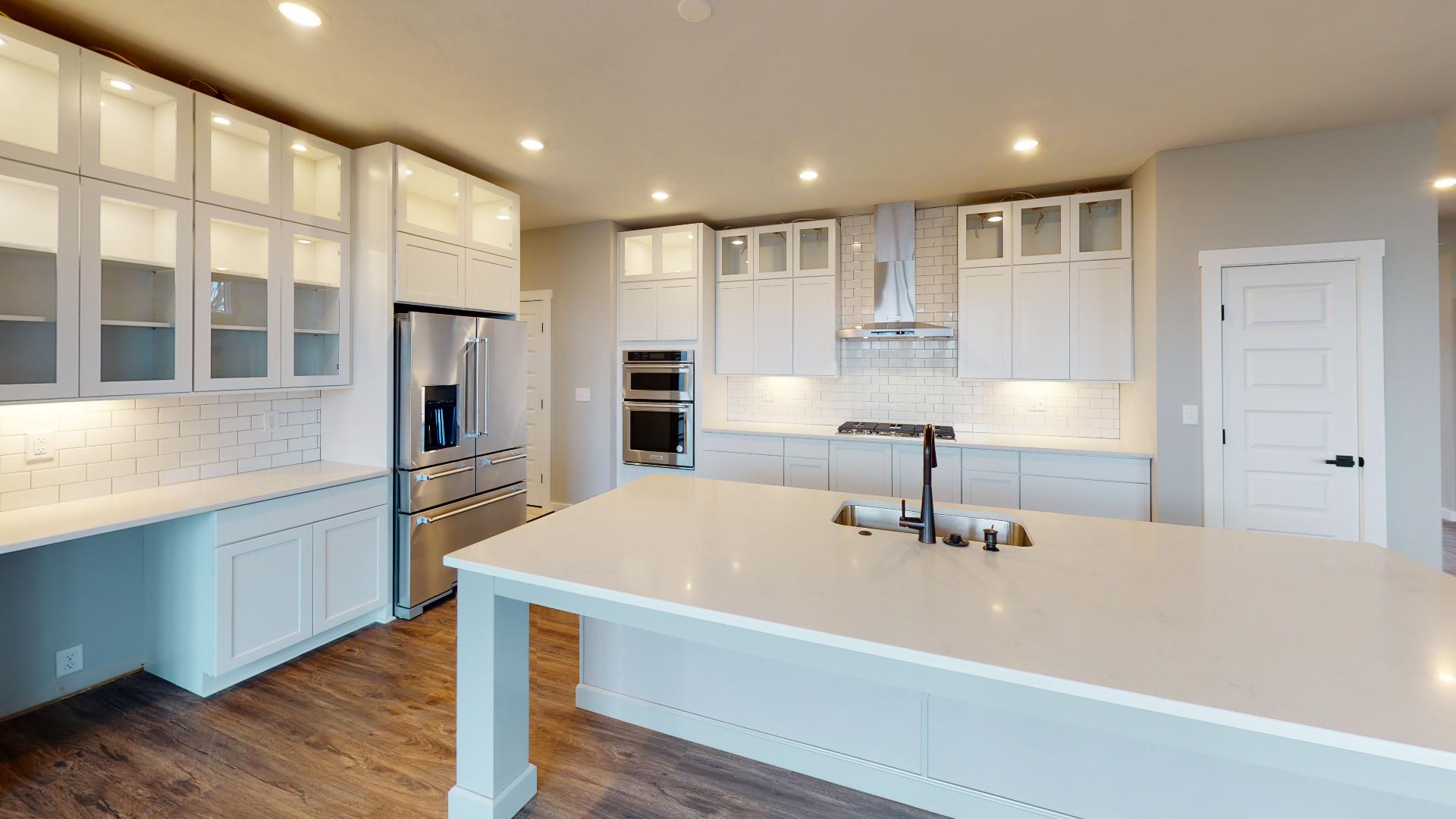 kitchen with under cabinet lighting