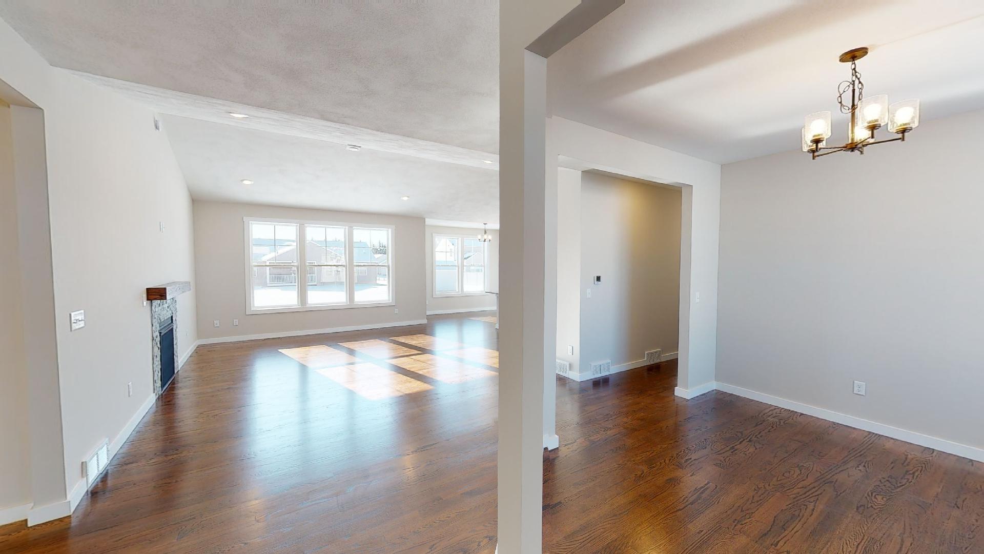 dining room and living room