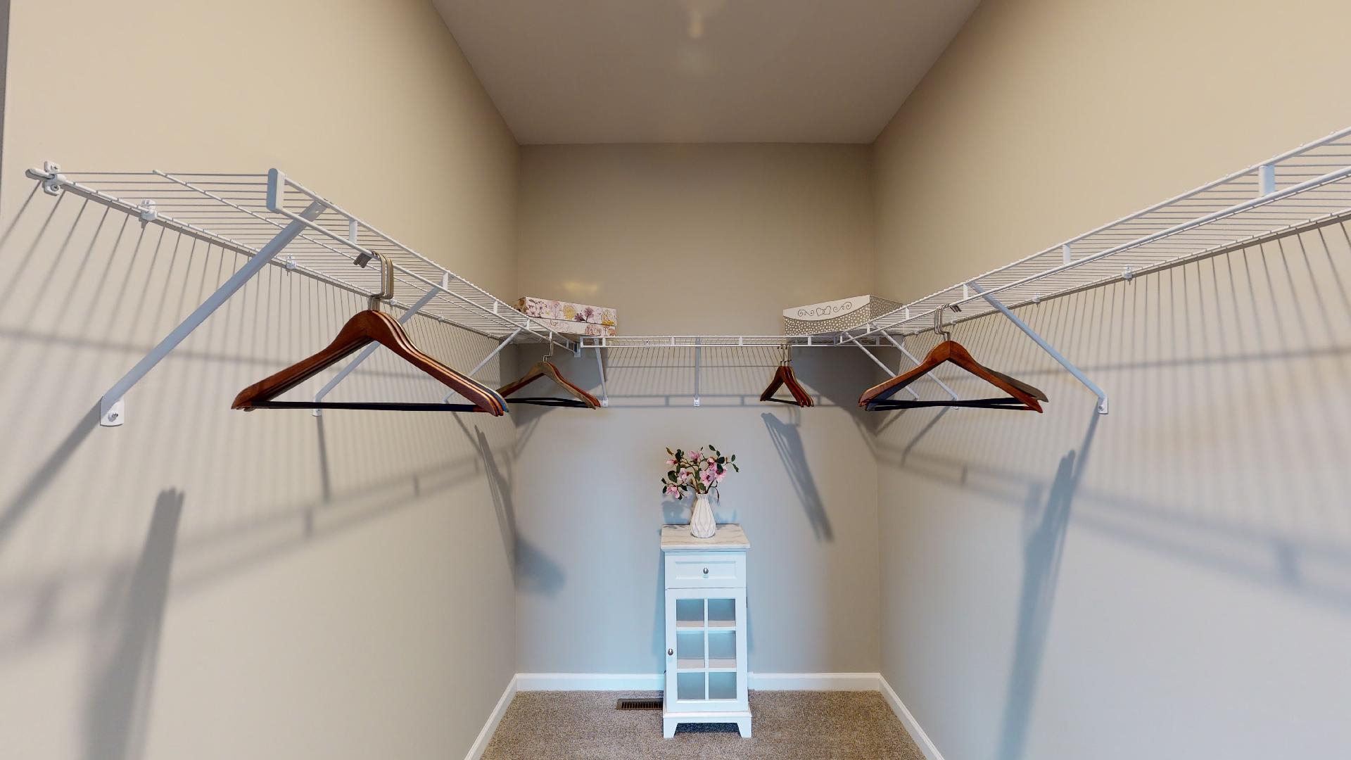 walk-in closet with wire shelf
