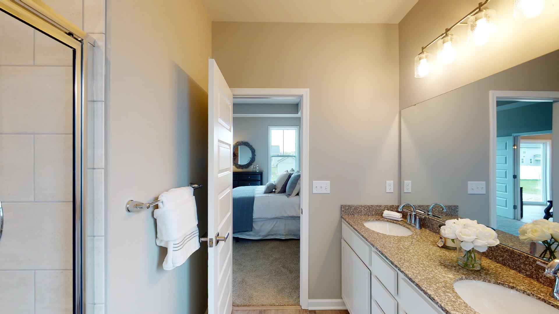 double vanity in primary bathroom