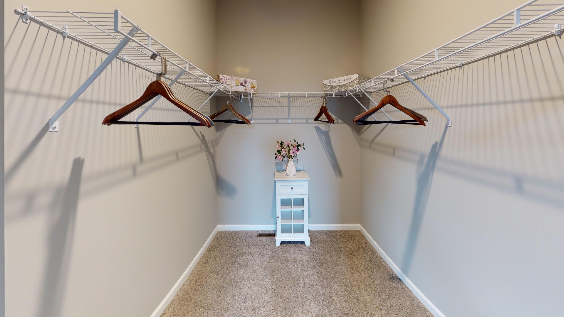 walk-in closet with wire shelf