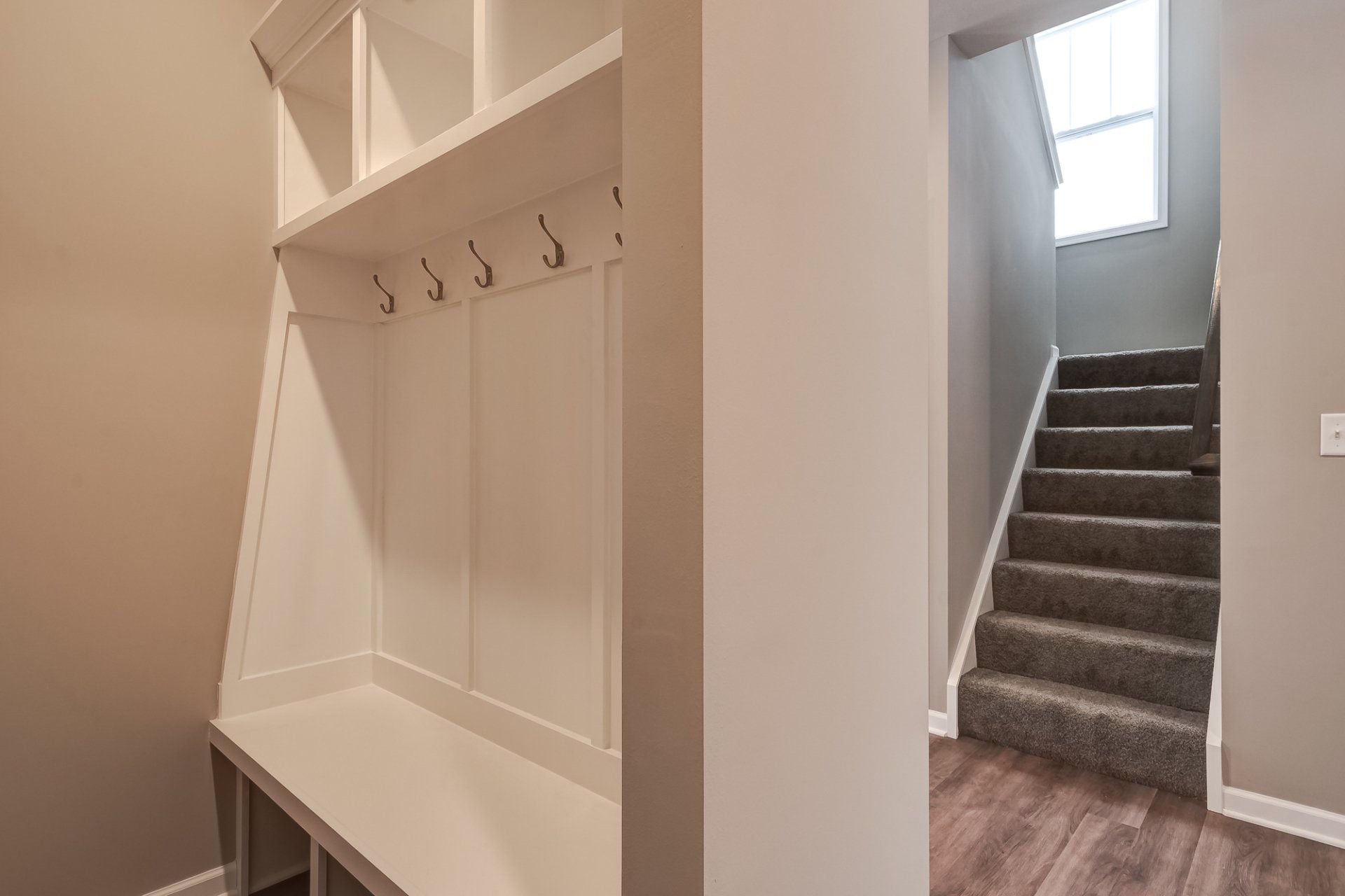 Mudroom with Stairs in Background