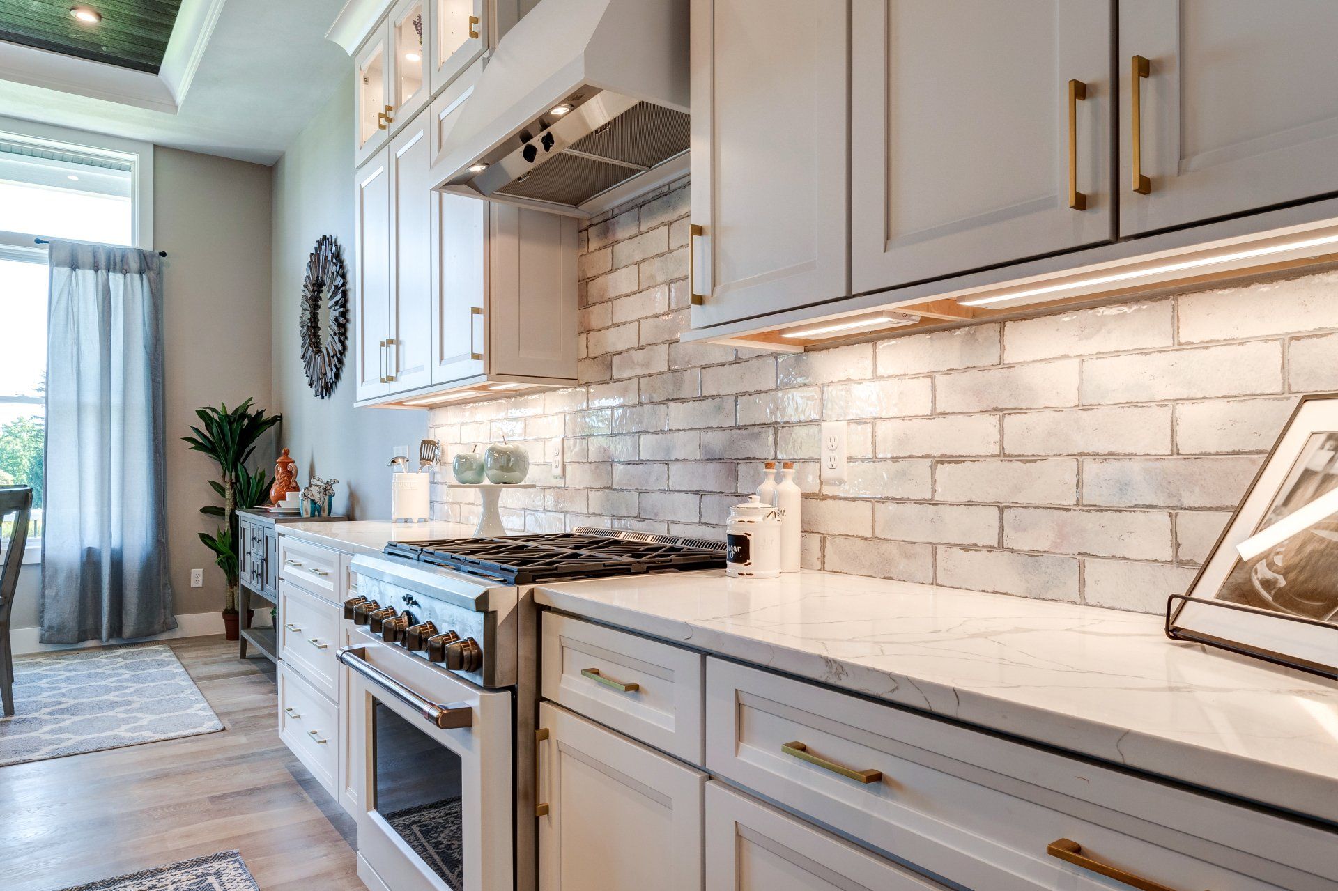 kitchen and gas range