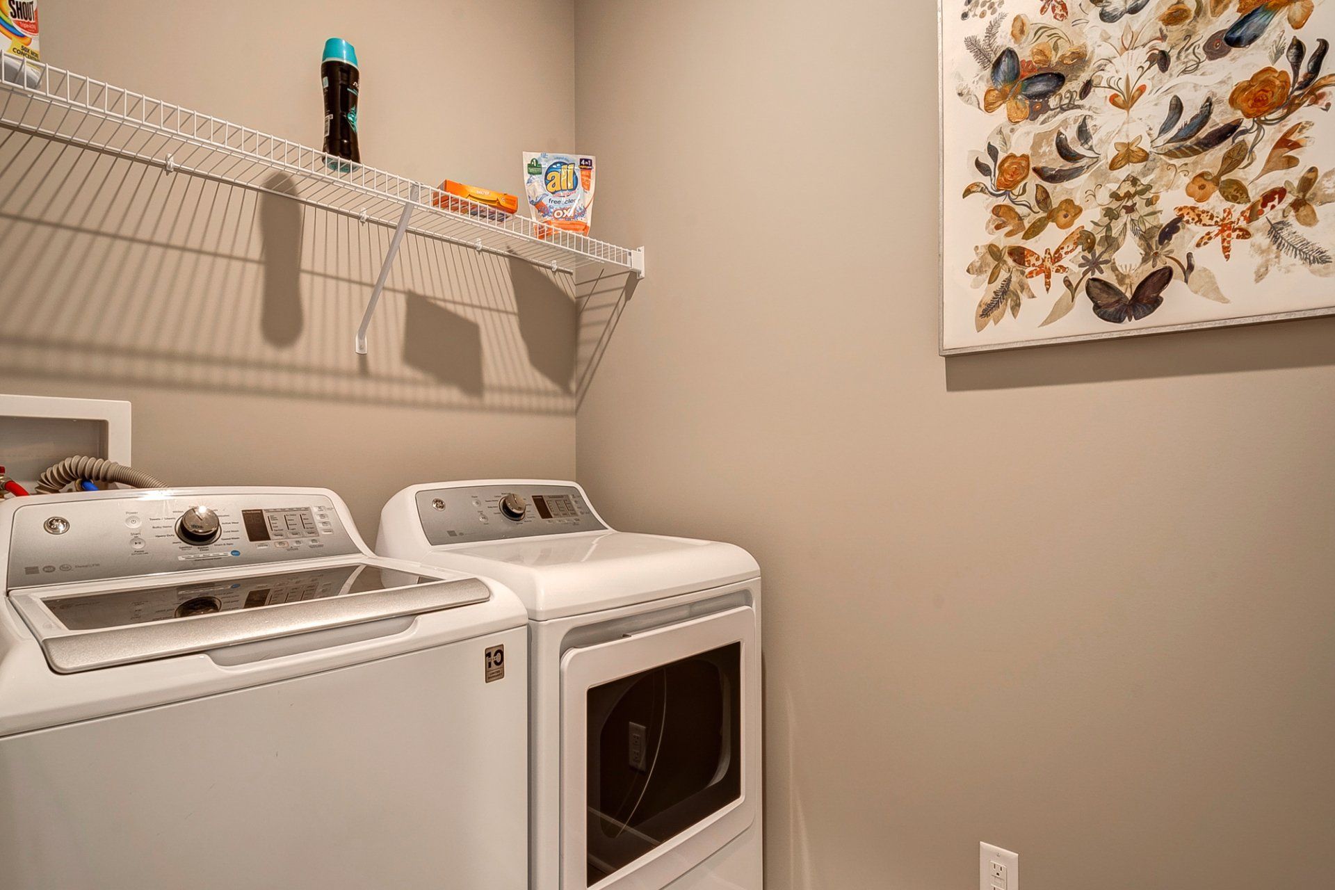 wire shelf over washer and dryer
