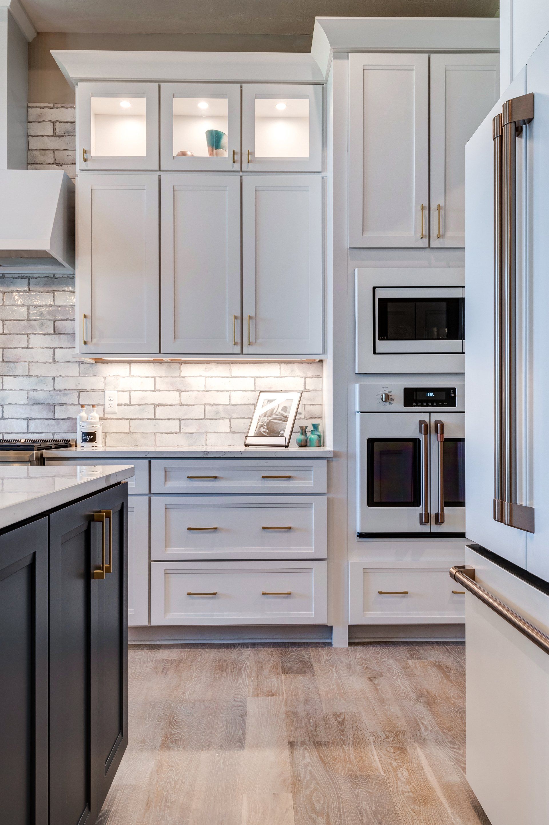 white cabinets and appliances