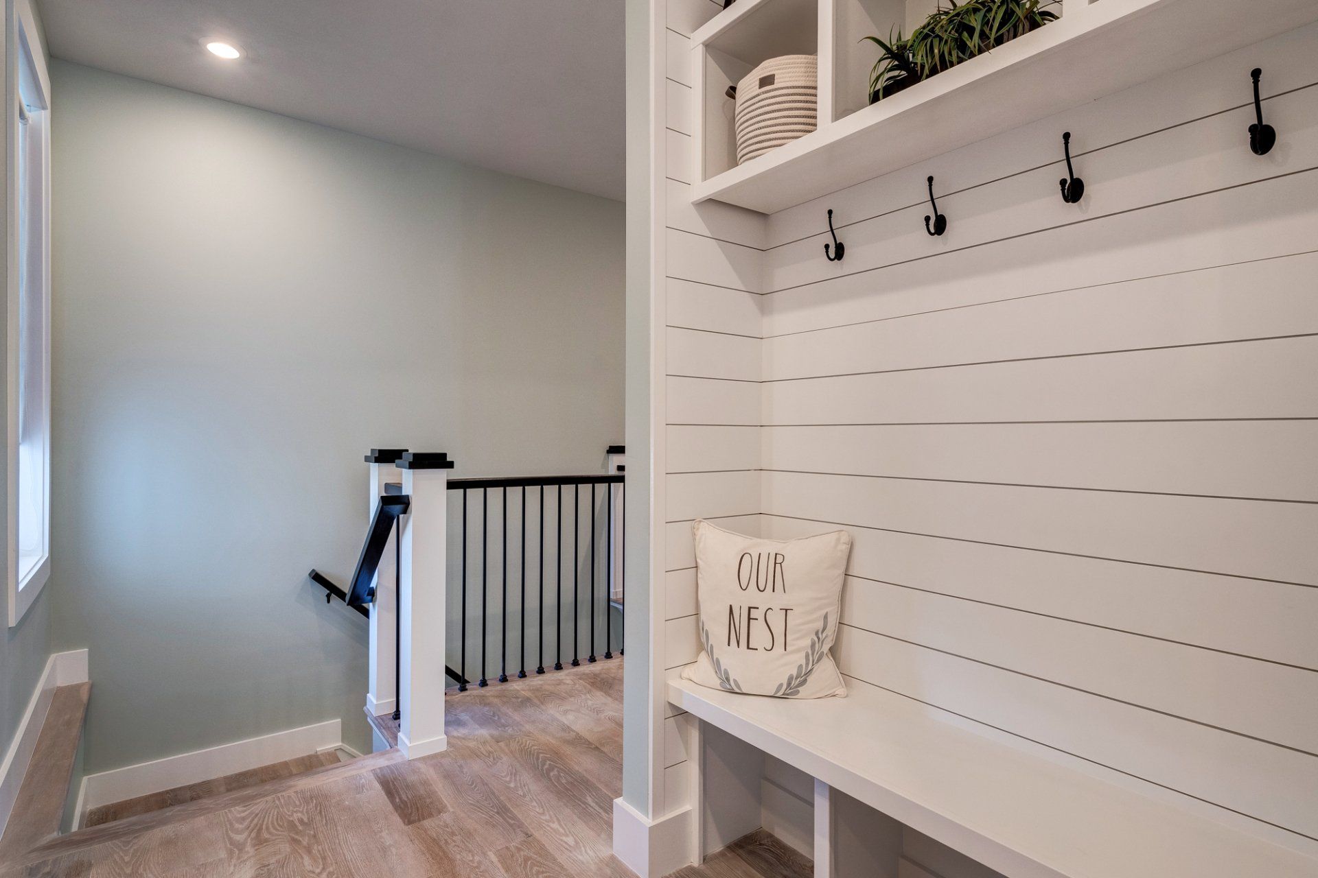 hallway mud room storage