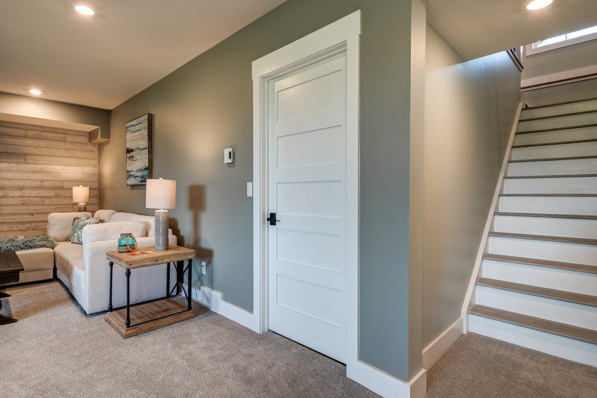 door and seating area