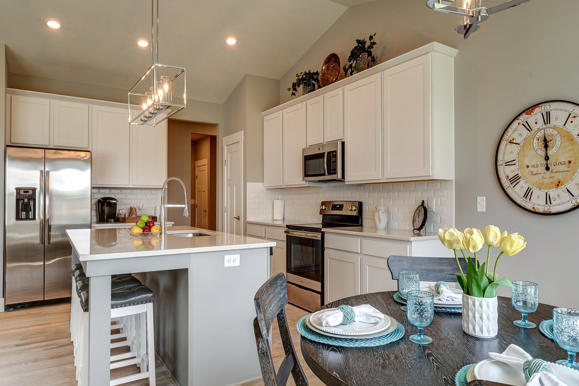 dinette table and kitchen