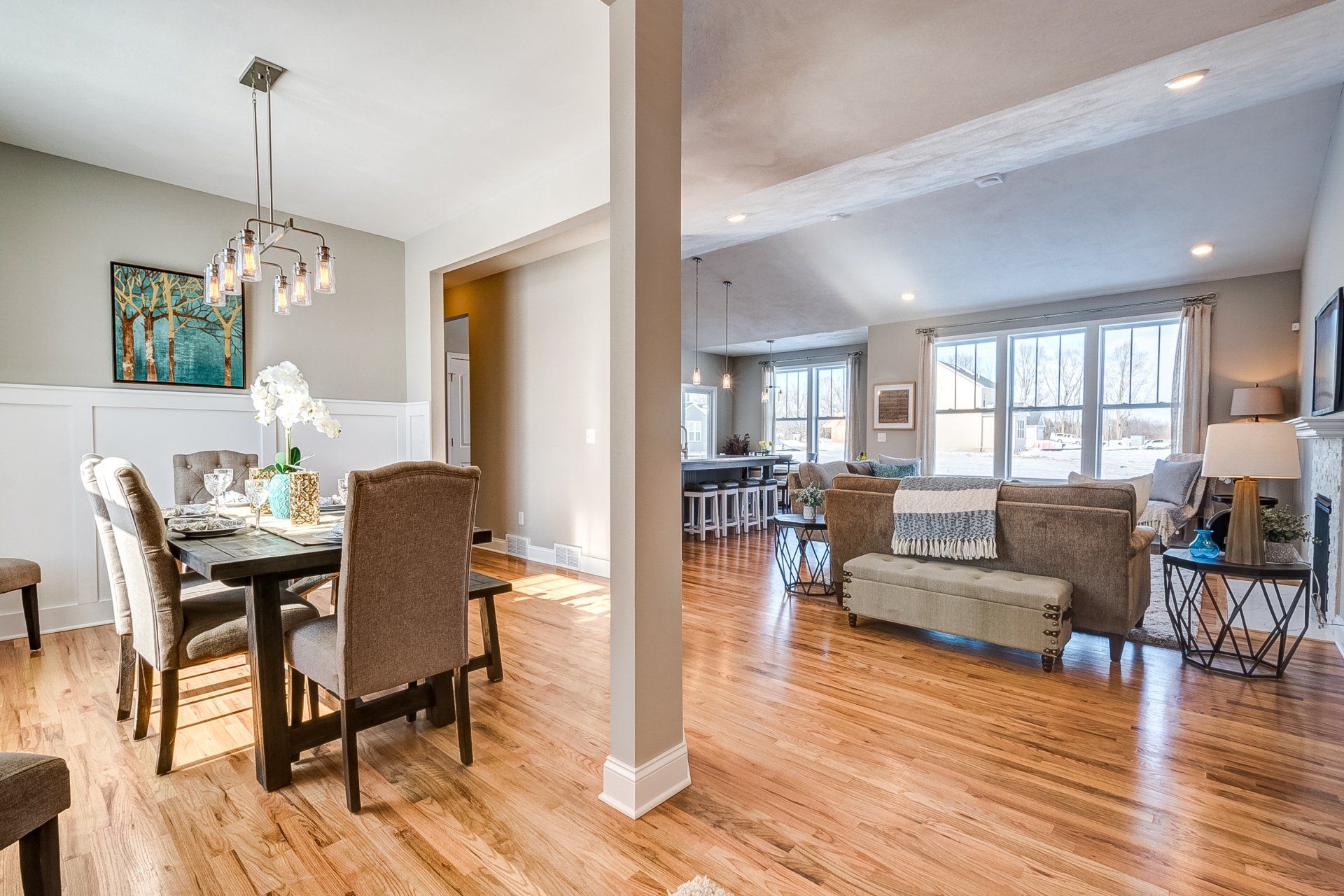 dining room and living room
