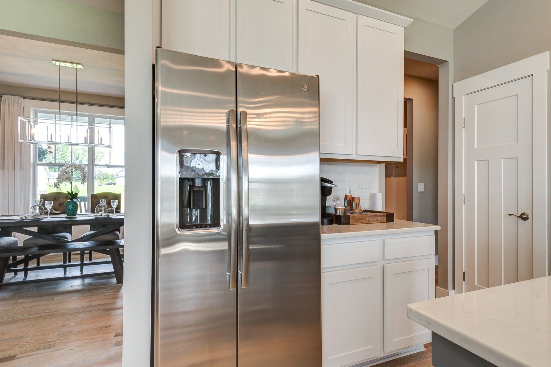 stainless steel fridge