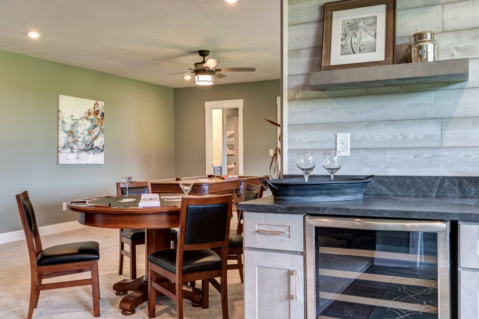 poker and pool table