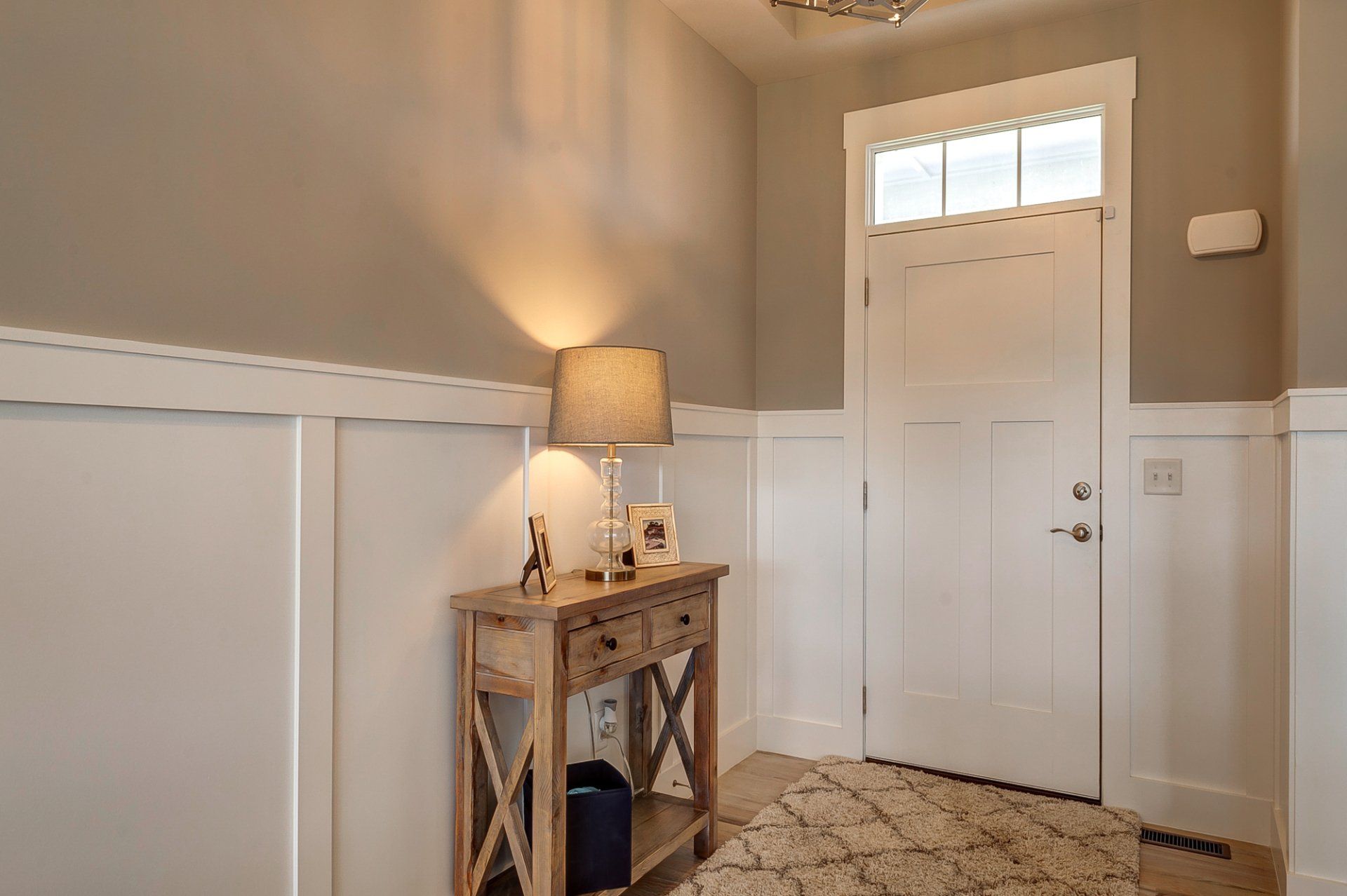 console table in front entryway