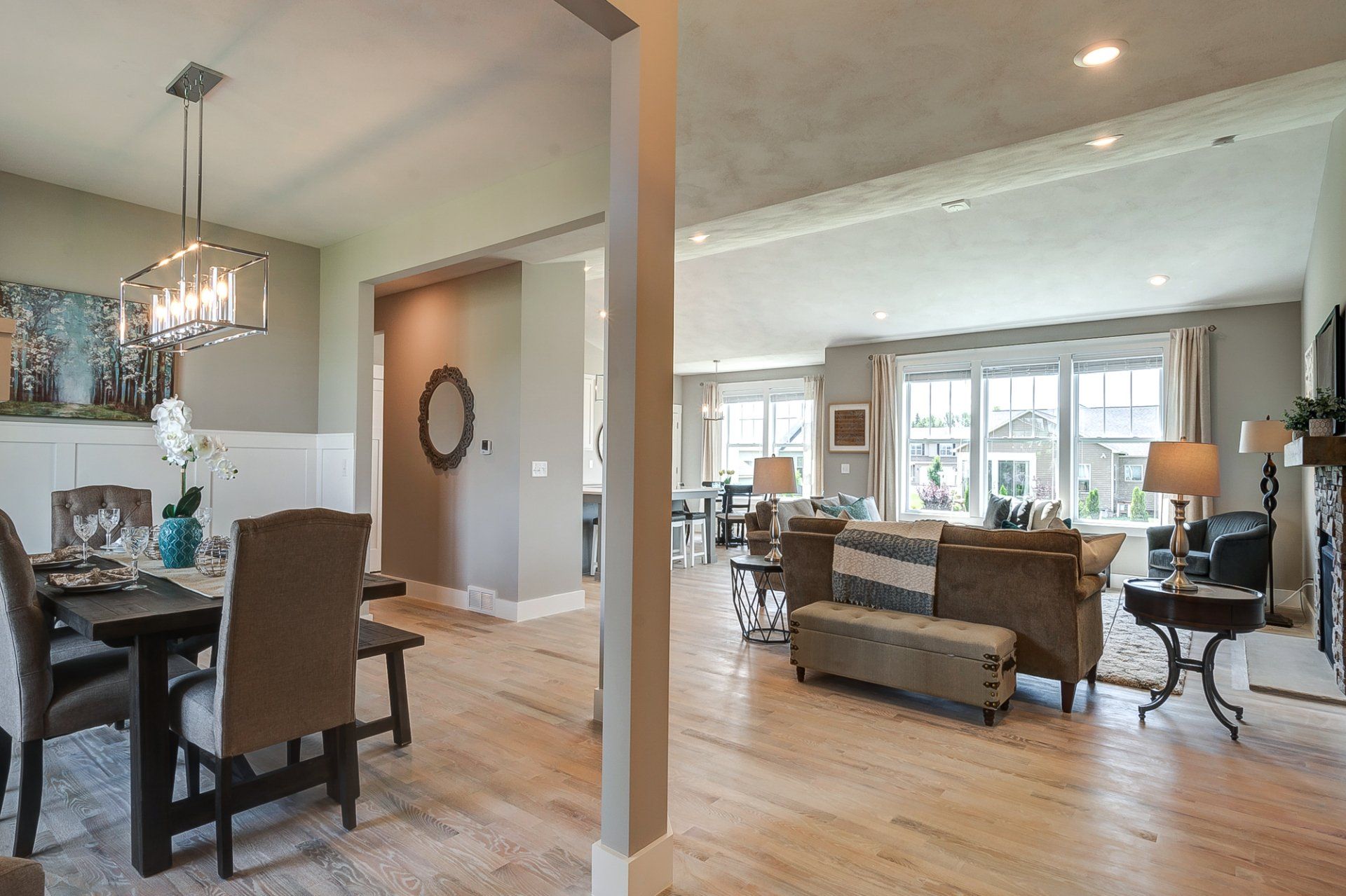 dining room and living room